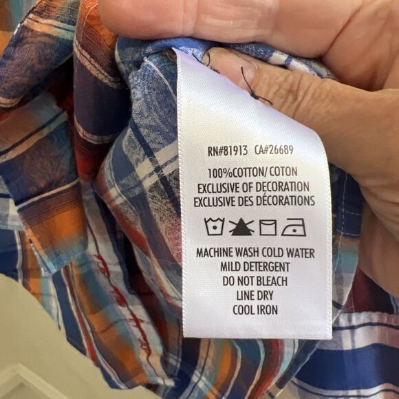 Robert Graham Shirt Mens M Multicolor Plaid Long Sleeve Flip Cuff Button Up - Picture 8 of 11